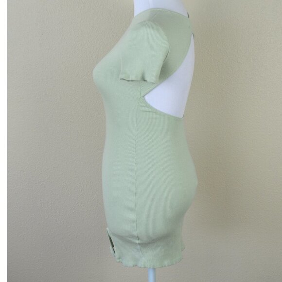 Urban Outfitters Aly Ribbed Open-back Mini Dress M - Picture 4 of 8